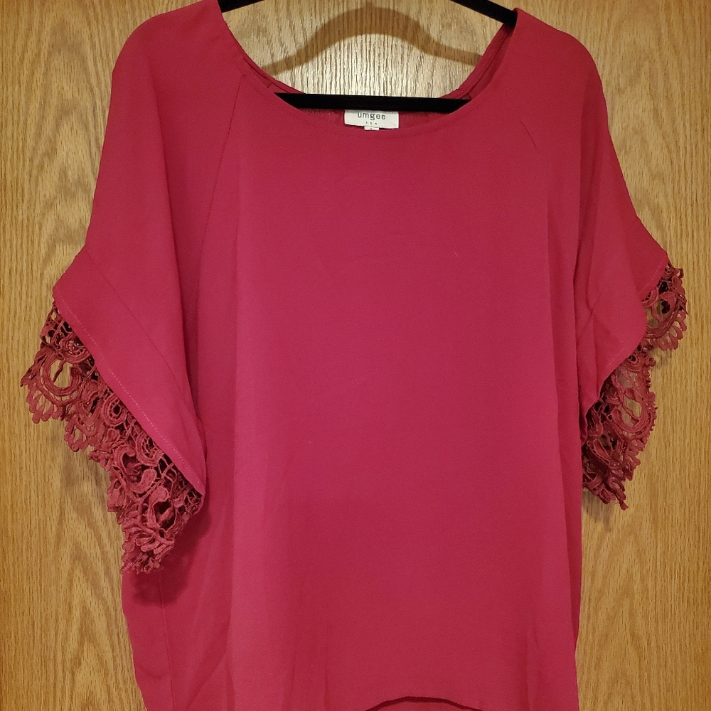Boutique red women's blouse